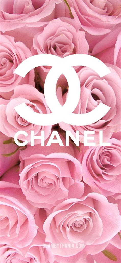 pink chanel logo background